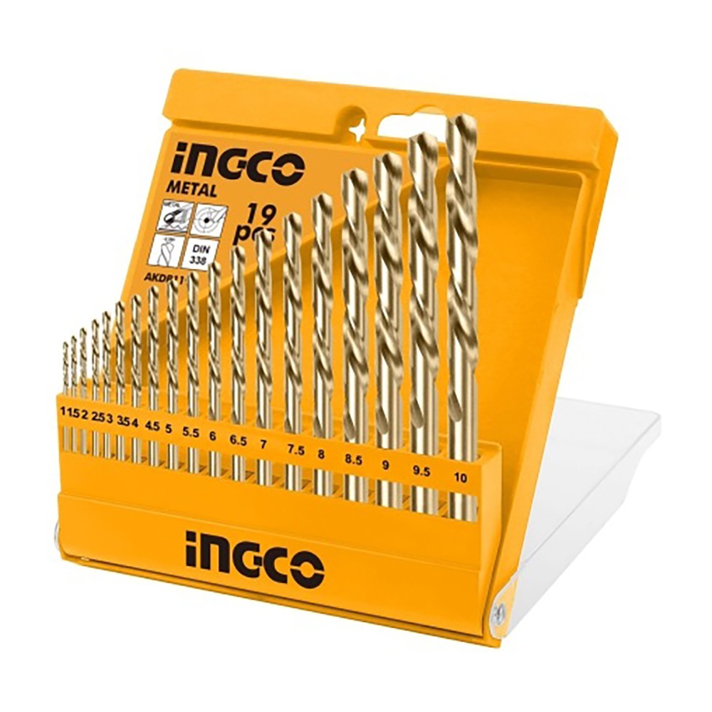 SET BROCAS PARA METAL 19 PIEZAS 1-10MM AKDB1195 INGCO