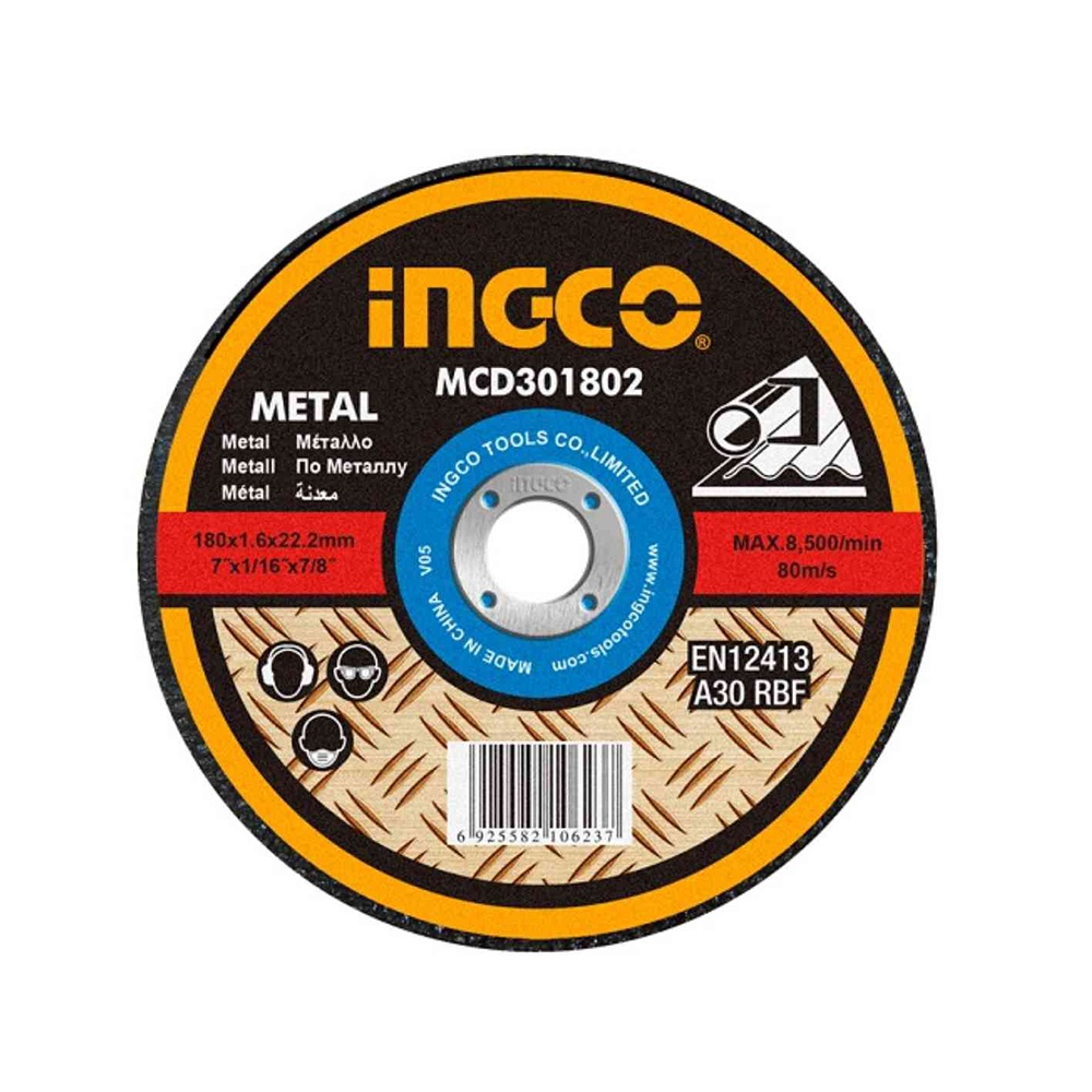 DISCO DE CORTE 1 PIEZA 180MM/7″ MCD301802 INGCO