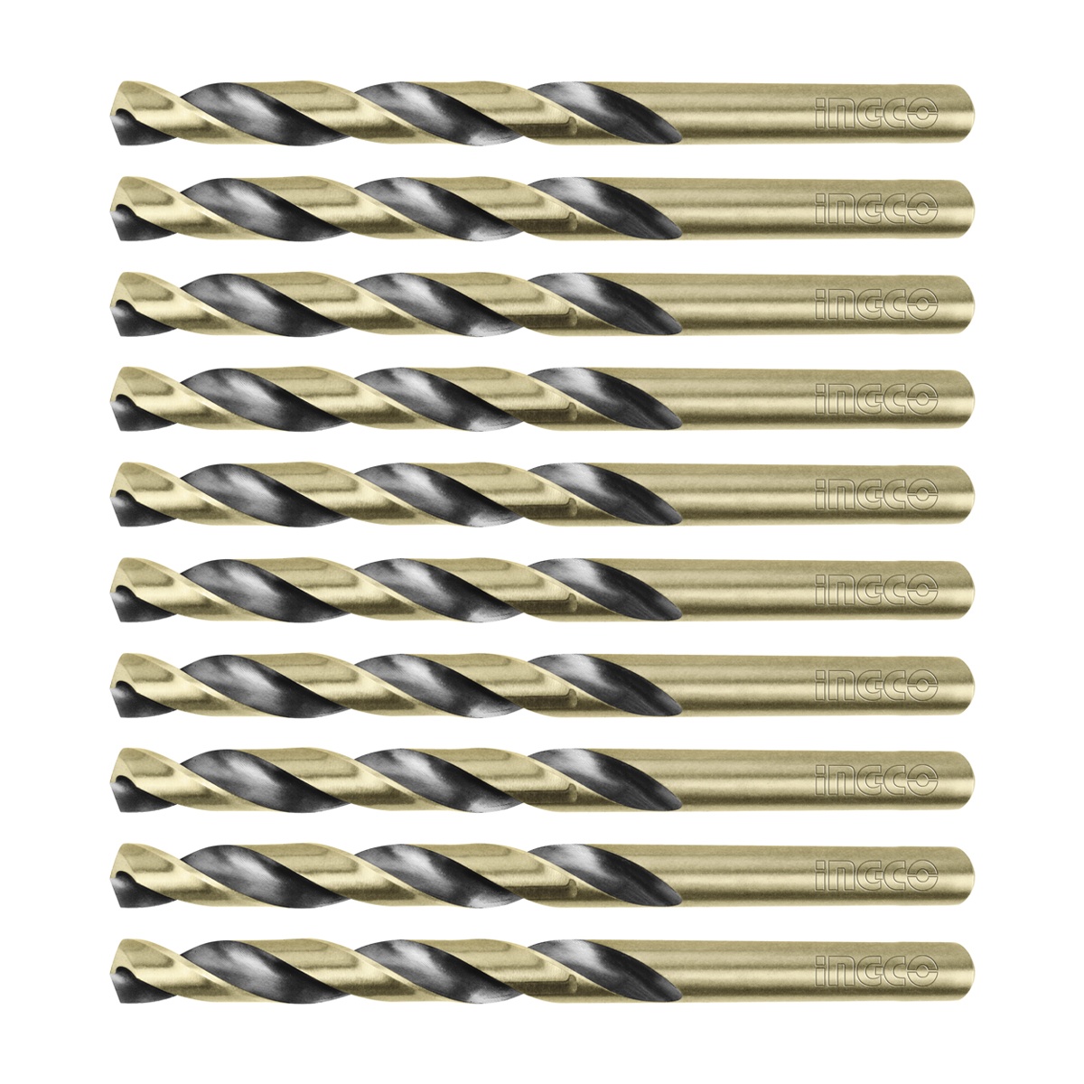 PACK 10 BROCAS PARA METAL HSS 3X61MM INGCO DBT1100303-1