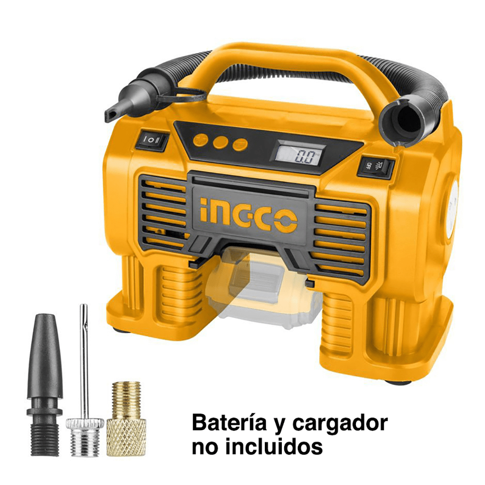 COMPRESOR PARA AUTO INALAMBRICO 20V CACLI2002 INGCO