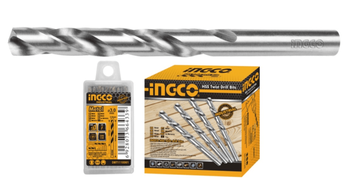 PACK 10 BROCAS HSS M2 INDUSTRIAL 5X86MM DBT1110501 INGCO