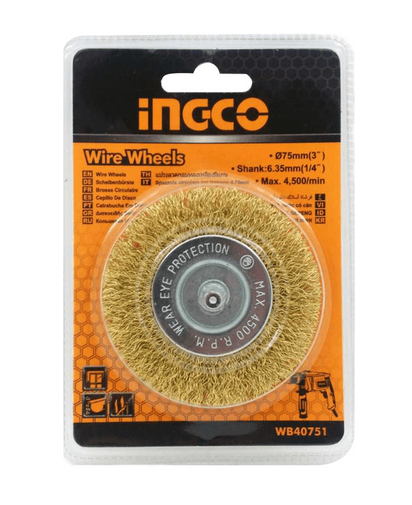 CEPILLO CON VASTAGO CIRCULAR 75X6MM WB40751 INGCO